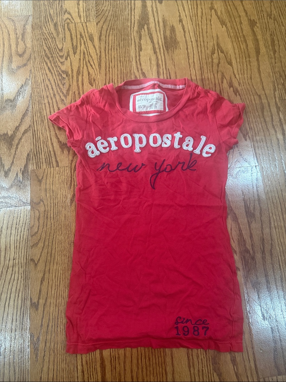 Aeropostale Girls Red Logo Tee